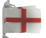 England St. George Bunting - 33ft/10m - 20 plastic flags-0