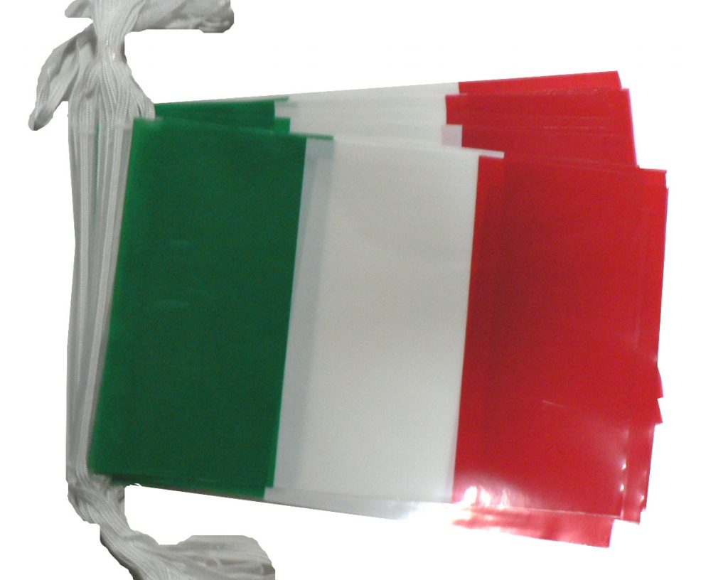 Italy Bunting – 33ft/10m – 20 Plastic Flags | Flags Of The World