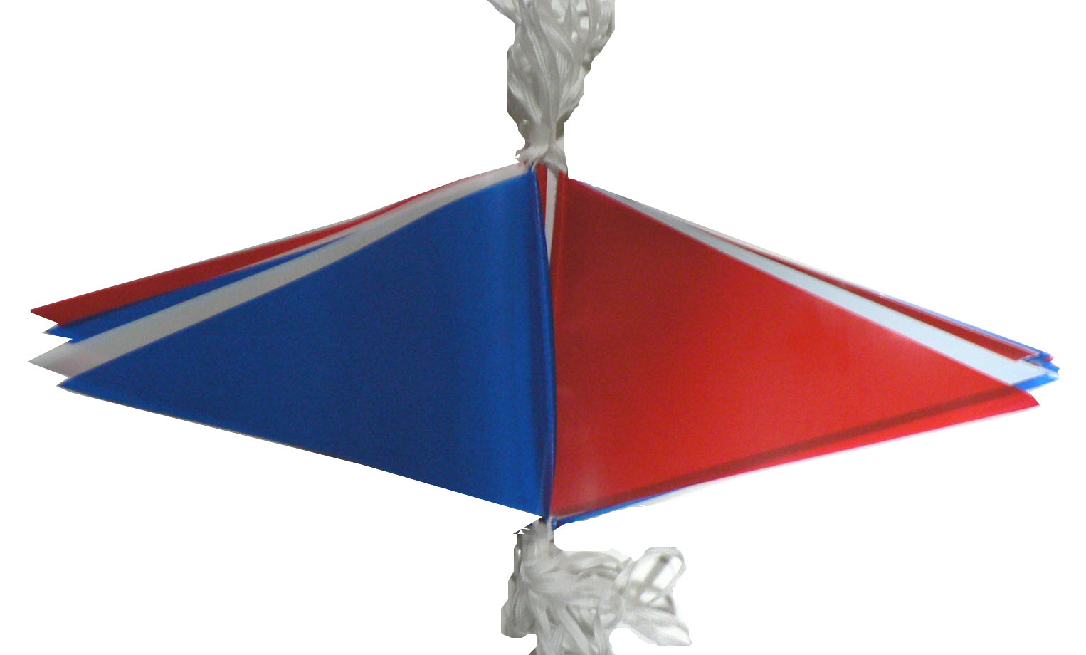 10 Meter Blue & White Plastic Bunting Flag – Patriotic Party Decoration – Solid Pattern