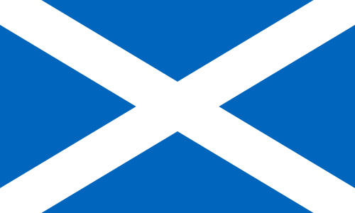 St Andrew's Cross flag in royal blue