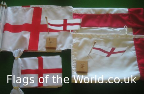 England sewn flags, table flags and hand flags