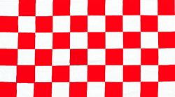 Chequered Flag - Red & White