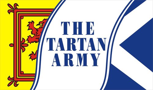 Scotland tartan army flag
